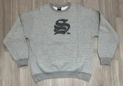 old stussy STUSSY ステューシー スウェット グレー L 紺タグ