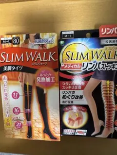 SLIM WALK 美脚タイツ & メディカルリンパストッキング M-L