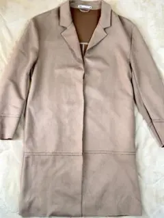 ZARA フェイクスウェード ガウンコート ベージュ
