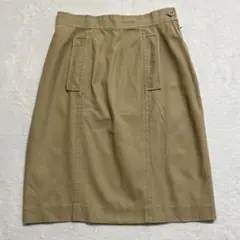 レノマ/膝丈スカート/綿100%/シンプル/カジュアル/38/ベージュ