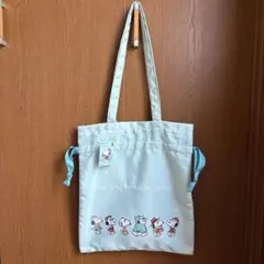 スヌーピータウンオリジナル 巾着トートバッグ　スヌーピーブラザーズ