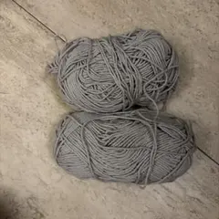 DAISO リサイクルコットン100% グレー2玉