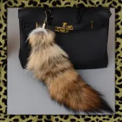 大人気 しっぽ ミックスブラウン ファー チャーム キーホルダー 韓国 y2k②