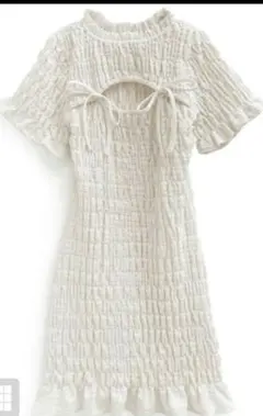 GRL シャーリングミニワンピース 半袖 ／ペチコート付き