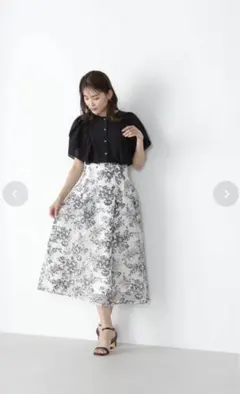 NATURAL BEAUTY BASIC オパールフラワースカートのサムネイル