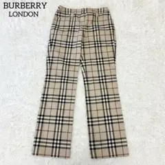 良品✨ バーバリーロンドン ノバチェック柄パンツ コットン ベージュ 36