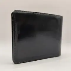 希少美品 カミーユフォルネ コードバン 二つ折り財布 黒 小銭入れ付き 希少美品 カミーユフォルネ コードバン 二つ折り財布 黒 小銭入れ付き