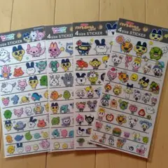 国内正規品 4サイズステッカー たまごっち 4枚セットカミオジャパン