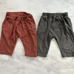 devirock オレンジとカーキのハーフパンツ 2枚セット