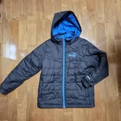 PUMA フード付き中綿コート 黒/青