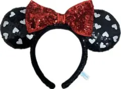 ミニーマウス風カチューシャ 黒と赤