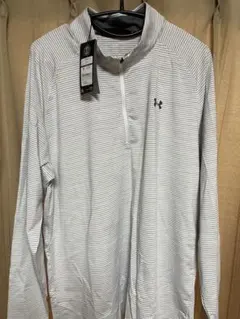 Under Armour ハーフジップシャツ ホワイト/ストライプ