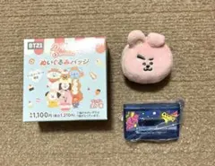 BT21 COOKYぬいぐるみバッジ　カセットテープチャーム