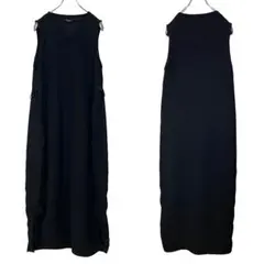 LIMI feu リミフゥ 24SS ドローコード ノースリーブワンピース 黒2のサムネイル