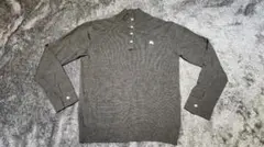 Burberry BlackLabel　グレー ハーフボタンニット　M