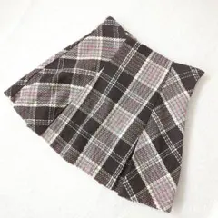 GRL◇インパン裏地付きチェック柄プリーツスカート Y2K (tu963)