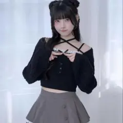 Honey Cinnamon 透かし編みアンサンブルニット 逃げ水あむ コラボ