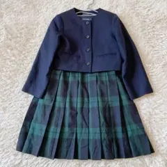 ラルフローレン フォーマル 女の子 ワンピース グリーンチェック セットアップ