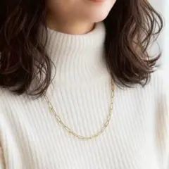 ステンレス ロング スクエア チェーン ネックレス ゴールド 新品 調節 Y字