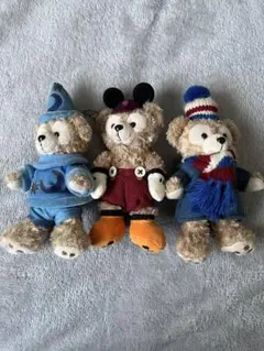 ダッフィーぬいぐるみバッジ3体セット