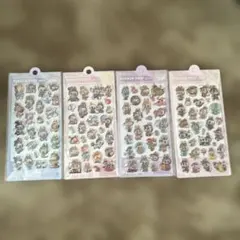 ラブブ　ボンボンドロップシール　ぷくぷくシール　4枚セット