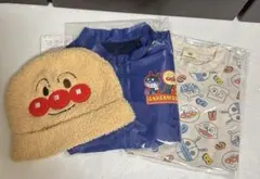 新品未使用 アンパンマン ナイロンジャケット ロンT100サイズ ニット帽セット