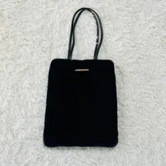 【美品】ジャーナルスタンダード ふわふわファートート ネイビー A4収納◎のサムネイル