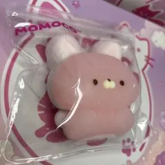 MOMOCOluv スクイーズ マスコット うさぎ ピンク　粉付き
