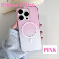iPhone☆スマホケース クリアMagsafe対応iPhone17Proピンク