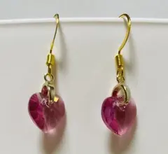 ハートローズ　スワロフスキーピアス