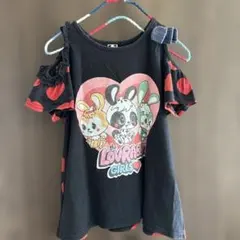 チェリッチュ　ハート柄 肩出しTシャツのサムネイル
