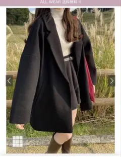 GRL ルーズテーラードコート[ze585] チャコール