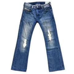DIESEL ディーゼル zatiny ダメージ加工 ブーツカットデニム W28のサムネイル