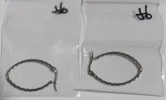 未使用 チタンピアス フープピアス ツイストスレッド ツイスト オーバル