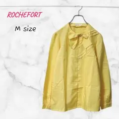 ROCHEFORT ブラウス ボウタイ リボン付 長袖 Mサイズ イエロー