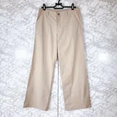 【アーヴェヴェスタンダード】ワイドパンツ（ベージュ）　M 綿　備品
