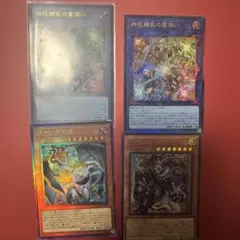 遊戯王　四花繚乱の霊使い　レリーフ　2枚、調和ノ天救竜、ホワイトフェイス