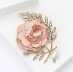 ブローチ　コサージュ ローズ　花　バラ　パール　上品 フォーマル　卒業式　入学式
