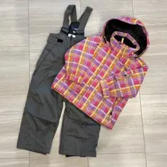 100cm 子ども用スキーウェアセット チェック柄