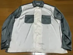 SATIN BICOLOR BOX SHIRT サテンシャツ