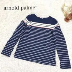 s.2458【アーノルドパーマー】メンズ 長袖 カットソー ボーダー ネイビー