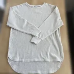 【Ramilles】ホワイト☆ワッフル　長袖シャツ Lサイズ