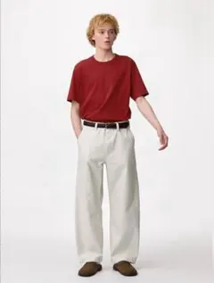 GU/バレルレッグワークパンツ M