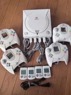 ドリームキャスト 本体 + コントローラー4つ + メモリー