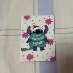 115番スティッチ（クリスマス）☆ディズニーストアじゃんけんカード 