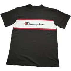 アメカジ チャンピオン 切替ロゴTシャツ 黒 1XL