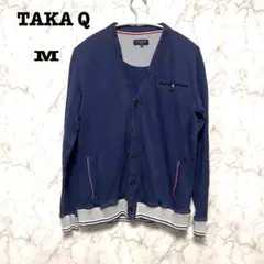 TAKAＱ　タカキュー　メンズ　カーディガン　羽織り　ポケットあり　紺　Mのサムネイル