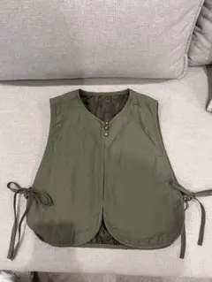 ジレ　ベスト カーキ　FREE ビスチェ