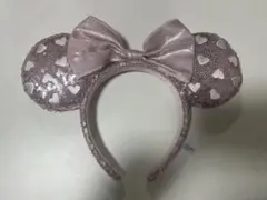 ピンク ハート型 スパンコール カチューシャ