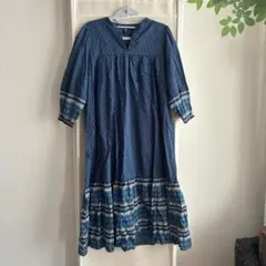 ANNA SUI / UNIQLO / ダークブルー ロングワンピース S